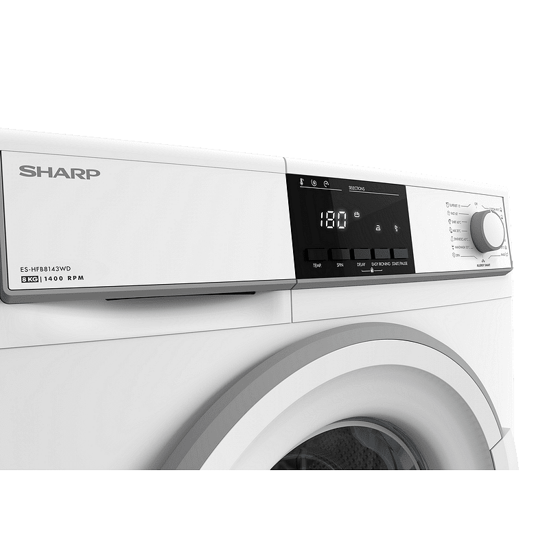 Sharp ES-HFB8143WD   1400 rpm  8.00 kg  D  White