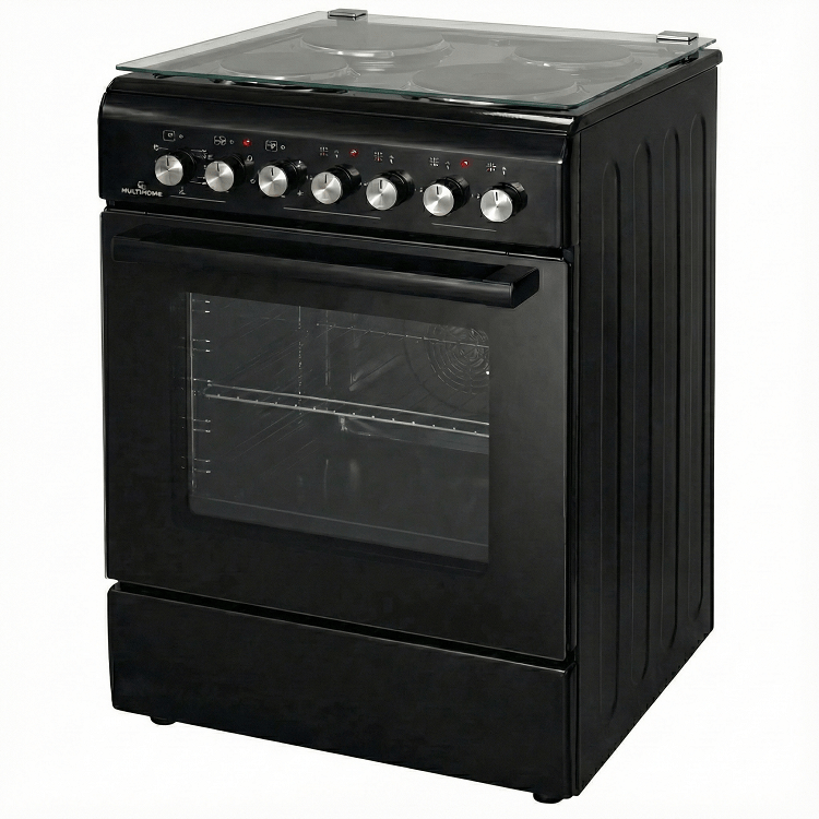 MULTIHOME MH-6149 Ηλεκτρική Κουζίνα 60cm με Εμαγιέ Εστίες Μαύρο
